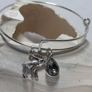 Woodland Moose Elk Adjustable Charm Bracelet